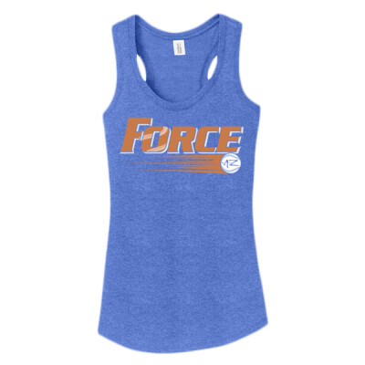 Ladies District Triblend Racerback Tank - Orange Logo Thumbnail