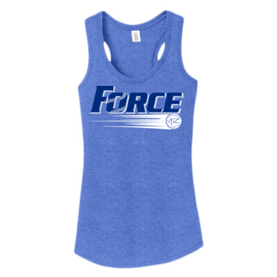 Ladies District Triblend Racerback Tank - Royal Logo Thumbnail