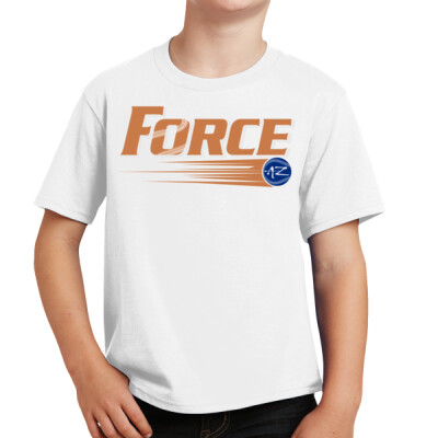 Youth 60/40 Blend Tee - Orange/Royal Logo Thumbnail