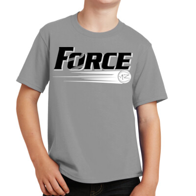 Youth 60/40 Blend Tee - Black Logo Thumbnail