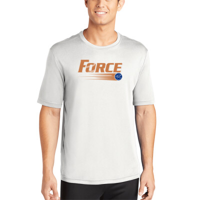 Adult Unisex Drifit Performance Tee - Orange/Royal Logo Thumbnail