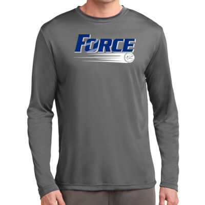 Adult Unisex Long Sleeve Drifit Performance Tee - Royal Logo Thumbnail
