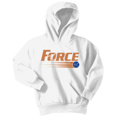 Youth Fleece Hoodie - Orange/Royal Logo Thumbnail