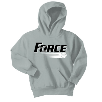 Youth Fleece Hoodie - Black Logo Thumbnail