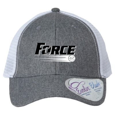 Ladies "Charlie" Modern Trucker Cap - Black Logo Thumbnail